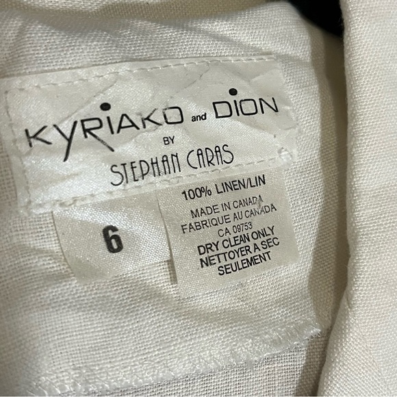 Kyriako & Dion by Stephan Caras Vintage Linen Button-up Oversized Jacket Tunic 6 - Picture 8 of 8